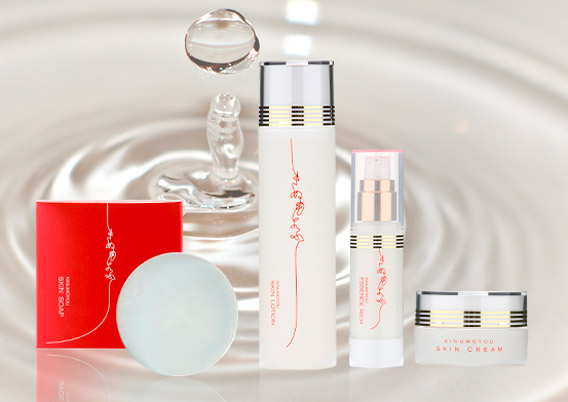 Kinumoyou - skincare cosmetics filled with silk sericin
