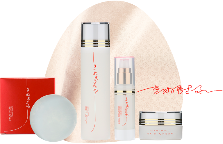 Kinumoyou - skincare cosmetics filled with silk sericin